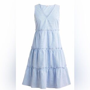 Summer dress seersucker tiered sleeveless ‎ sz 6